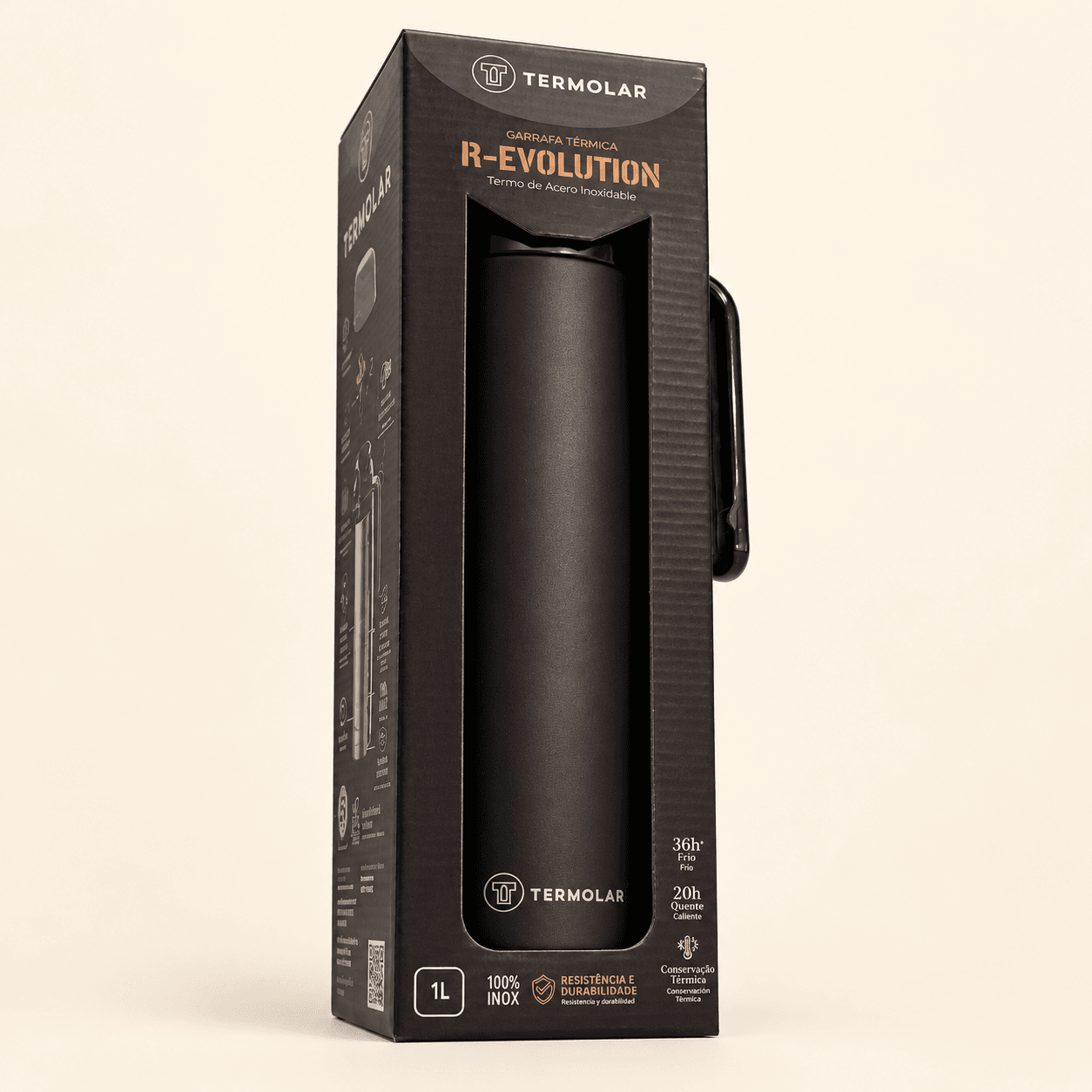 Termolar 1 litro - Negro