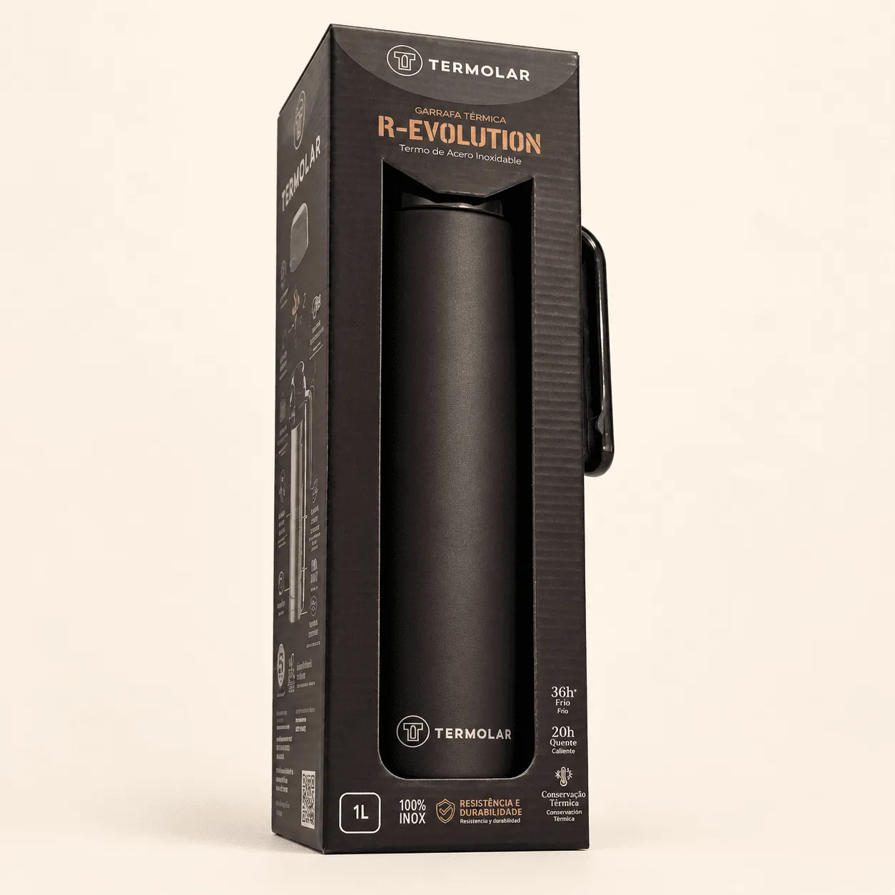 Termolar 1 litro - Negro