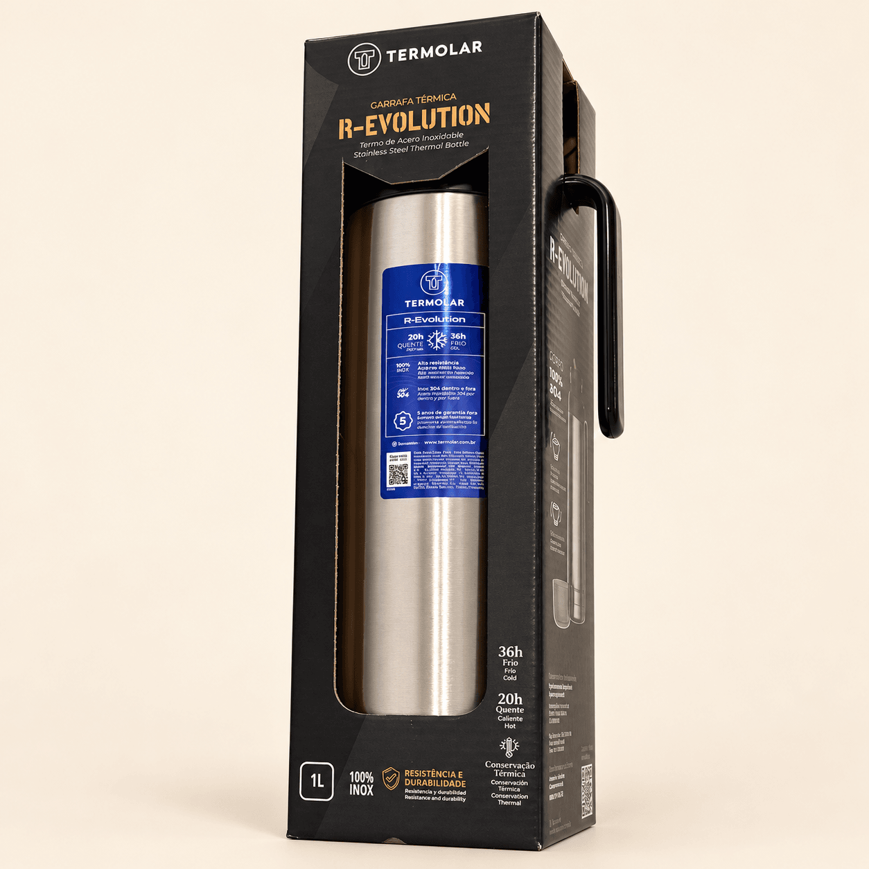 Termolar 1 litro - Plateado 